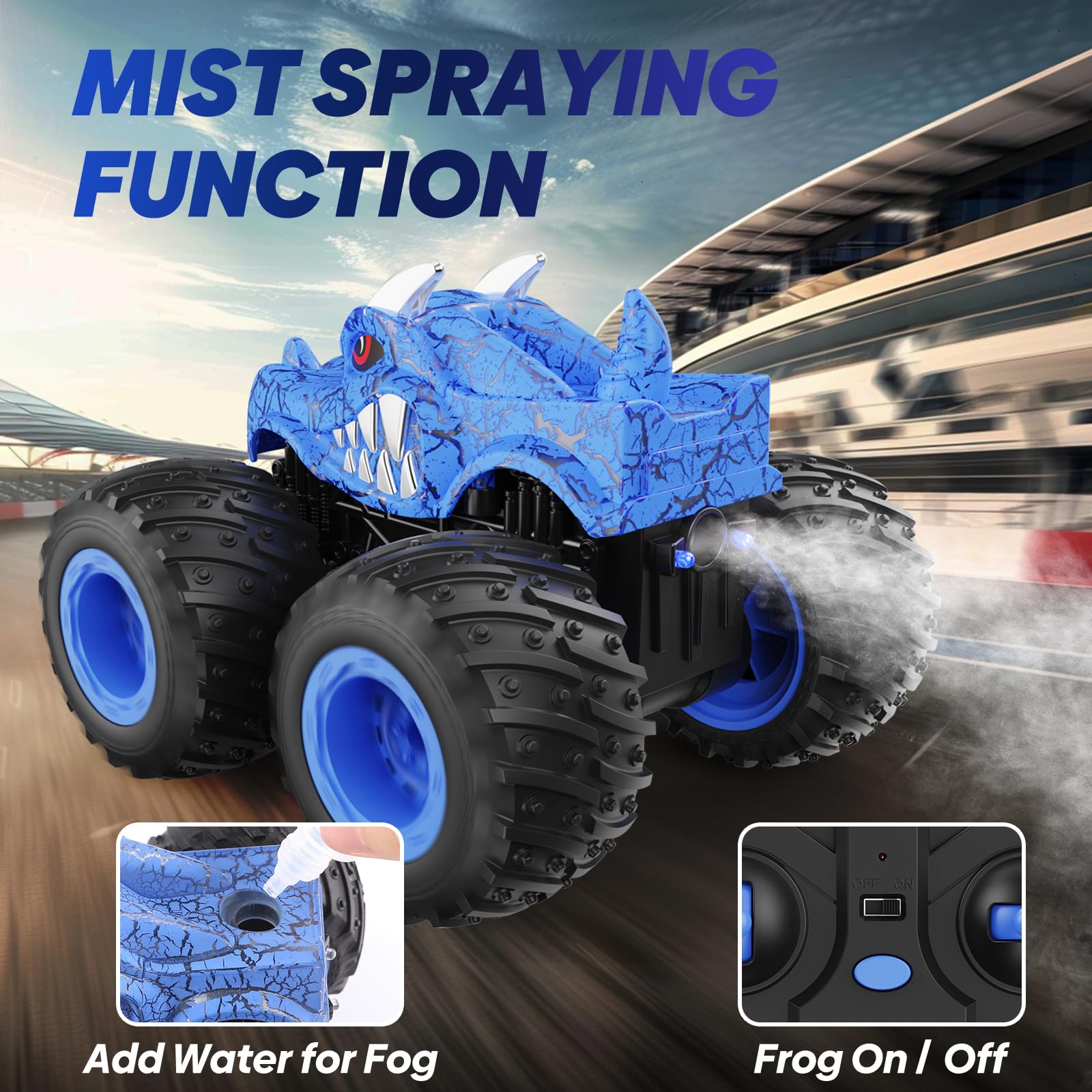 BAODLON RC Monster Truck off-road tires enable versatile terrain handling