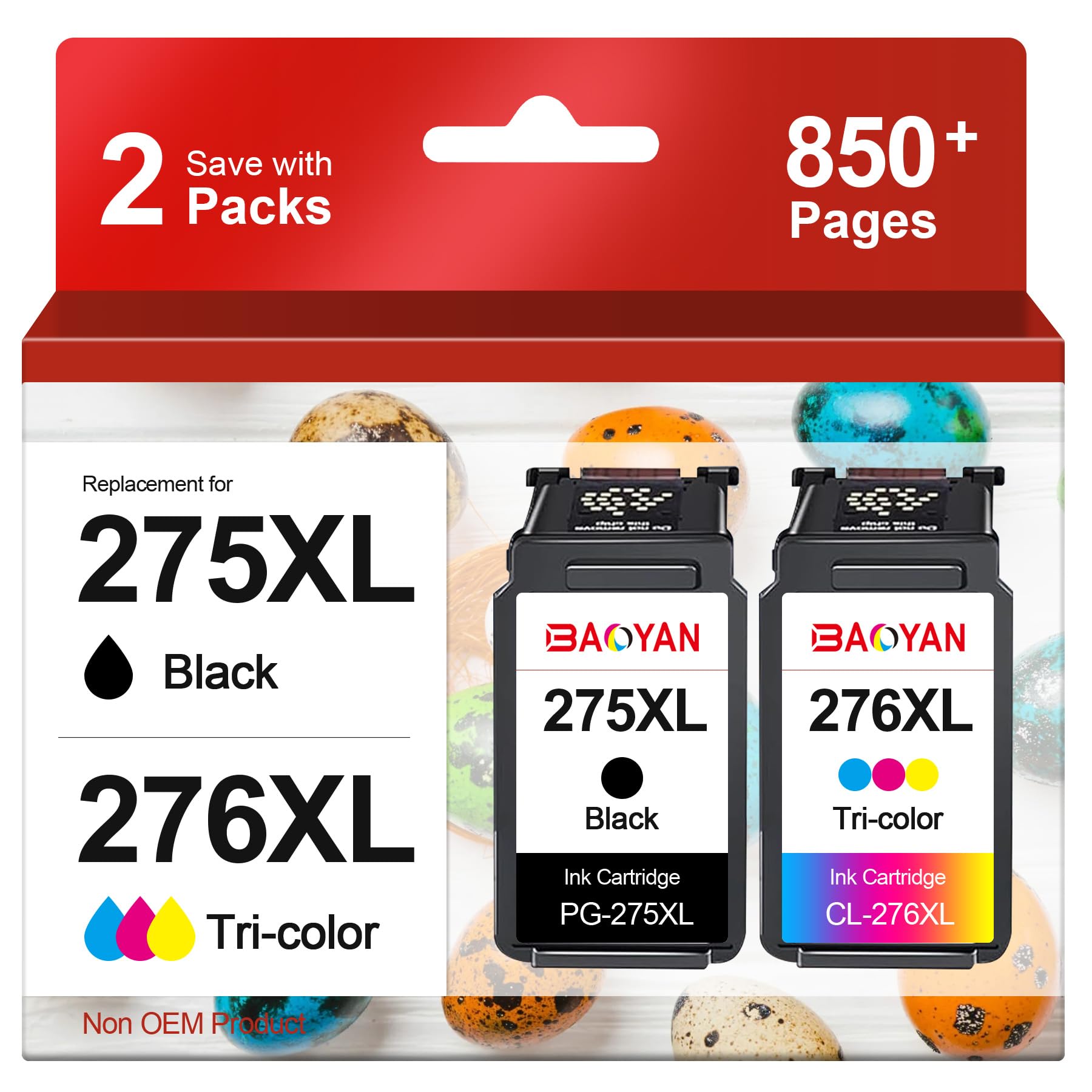 BAOYAN 275XL black cartridge for Canon Pixma delivers crisp text