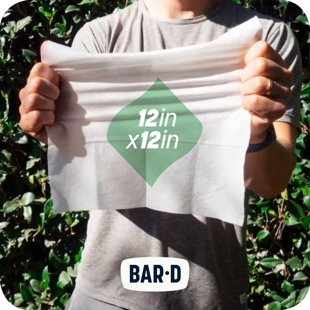 Bar-D Mountain Gear camping companion wipes, biodegradable and no rinse needed.