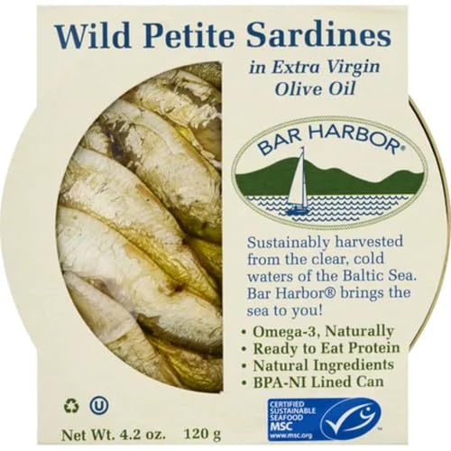 Bar Harbor sardines with simple ingredients and no artificial additives.