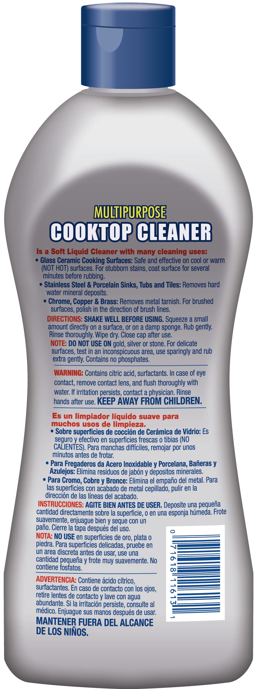 Bar Keepers Friend Cooktop Cleaner 2 x 13 oz pack, convenient kitchen cleaner.