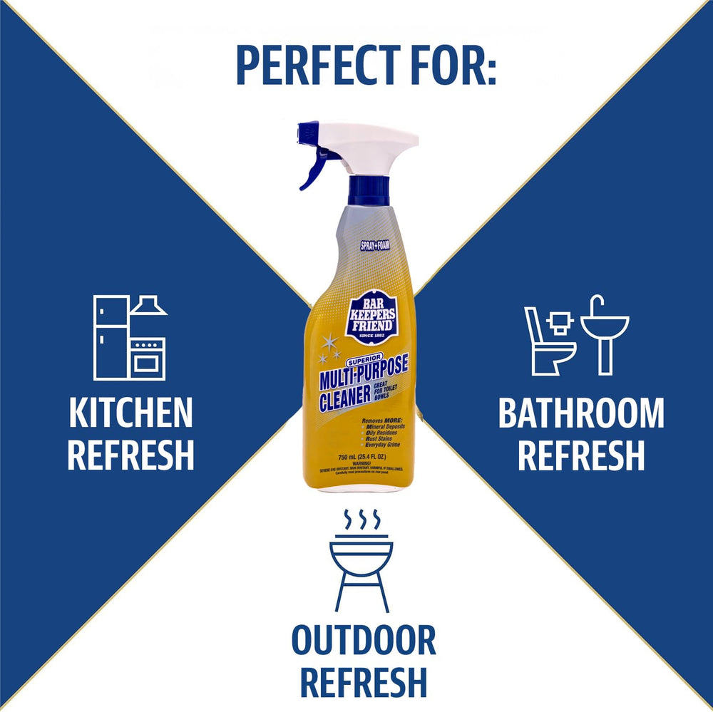 Bar Keepers Friend MORE Spray Foam cleans kitchen appliances.