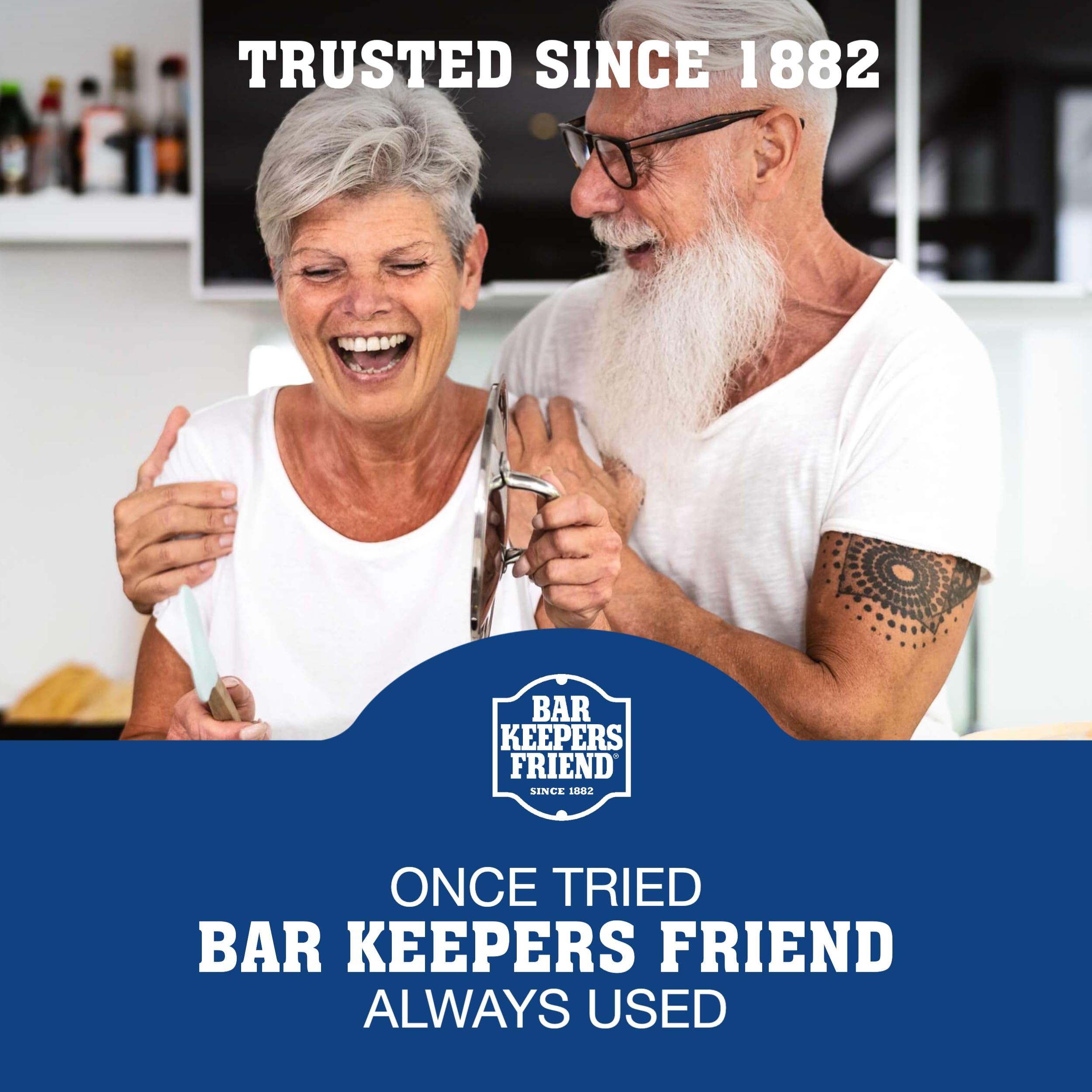 Bar Keepers Friend multi-surface cleaner spray bottle packaging.