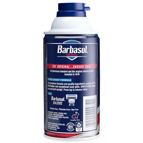 Barbasol Original cream applied on skin for protection during shave