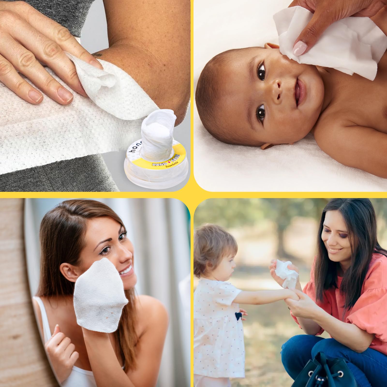 BARBERUPP Hand Pop Lemon Wipes use biodegradable material for eco-friendly cleansing.