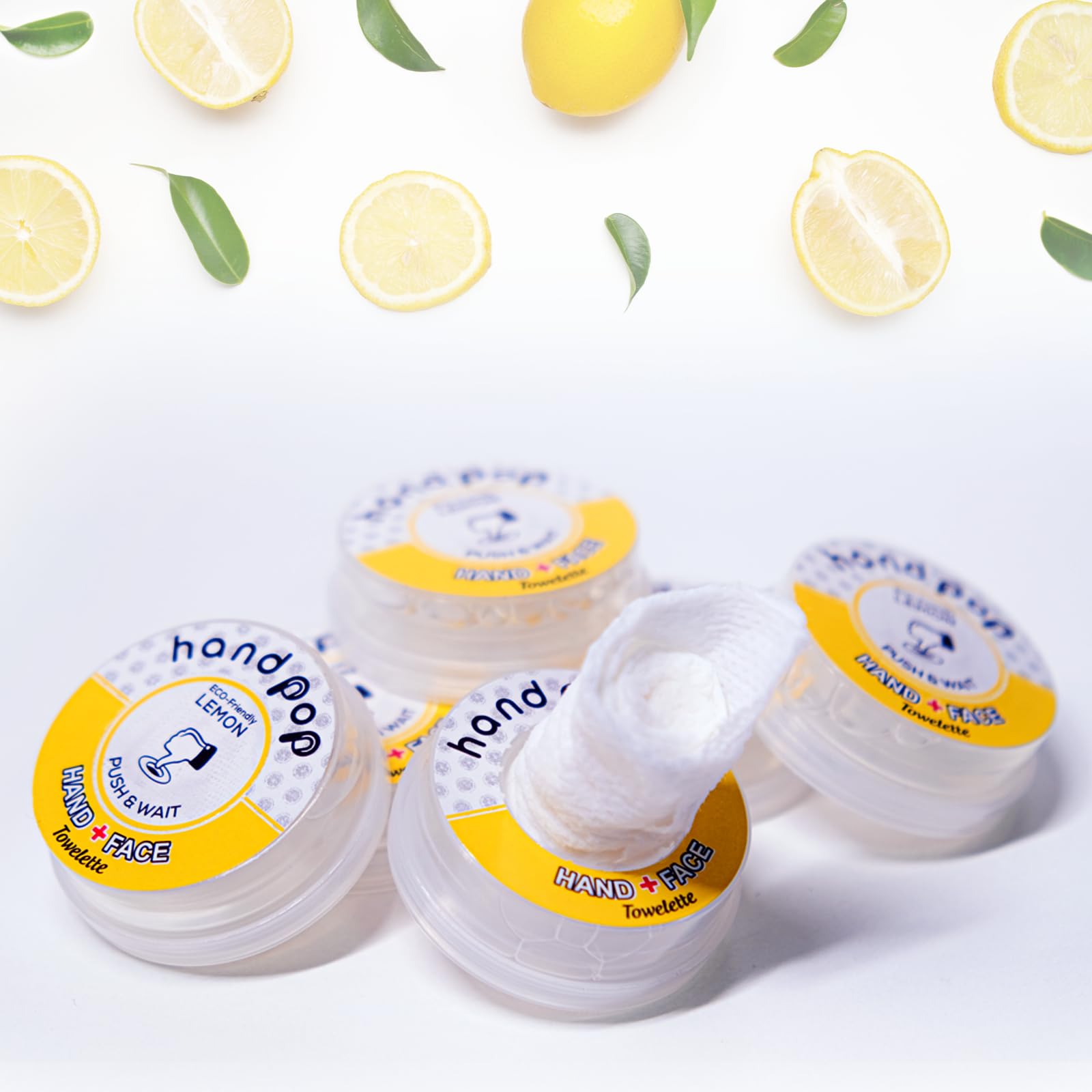 BARBERUPP Hand Pop Lemon Wipes in a travel pack ready for on-the-road use.