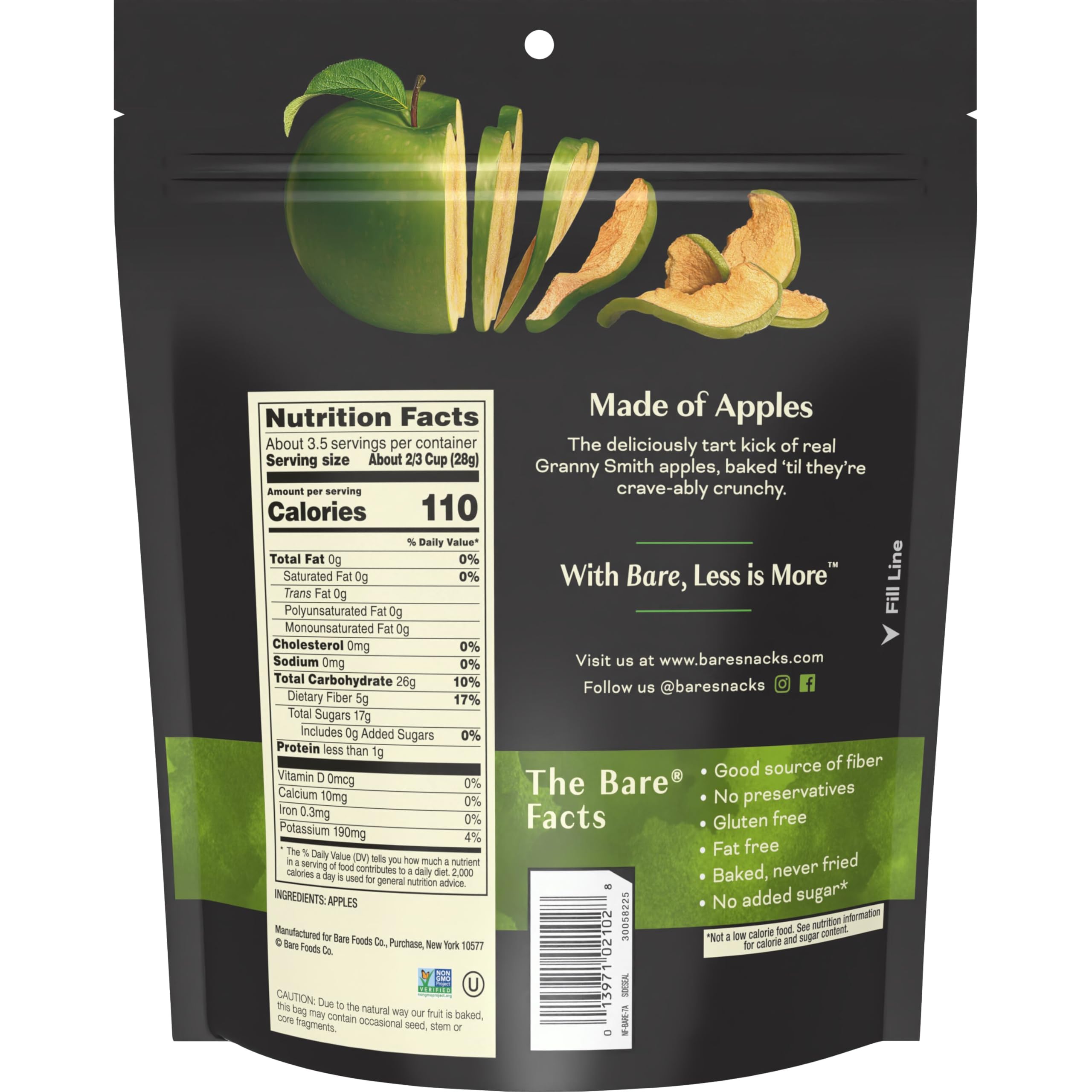 Bare Apple Chips gluten-free crispy slices, a portable healthy snack.