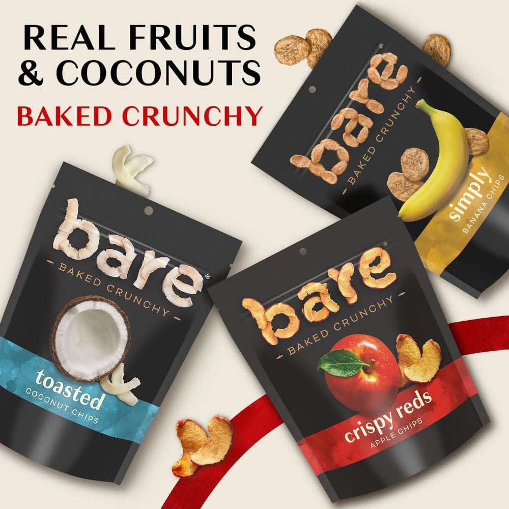 Bare Apple Chips 3.4 oz bag, crisp, naturally sweet flavor.