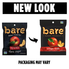 Non-GMO Project Verified badge on Bare Baked Crunchy apple chips