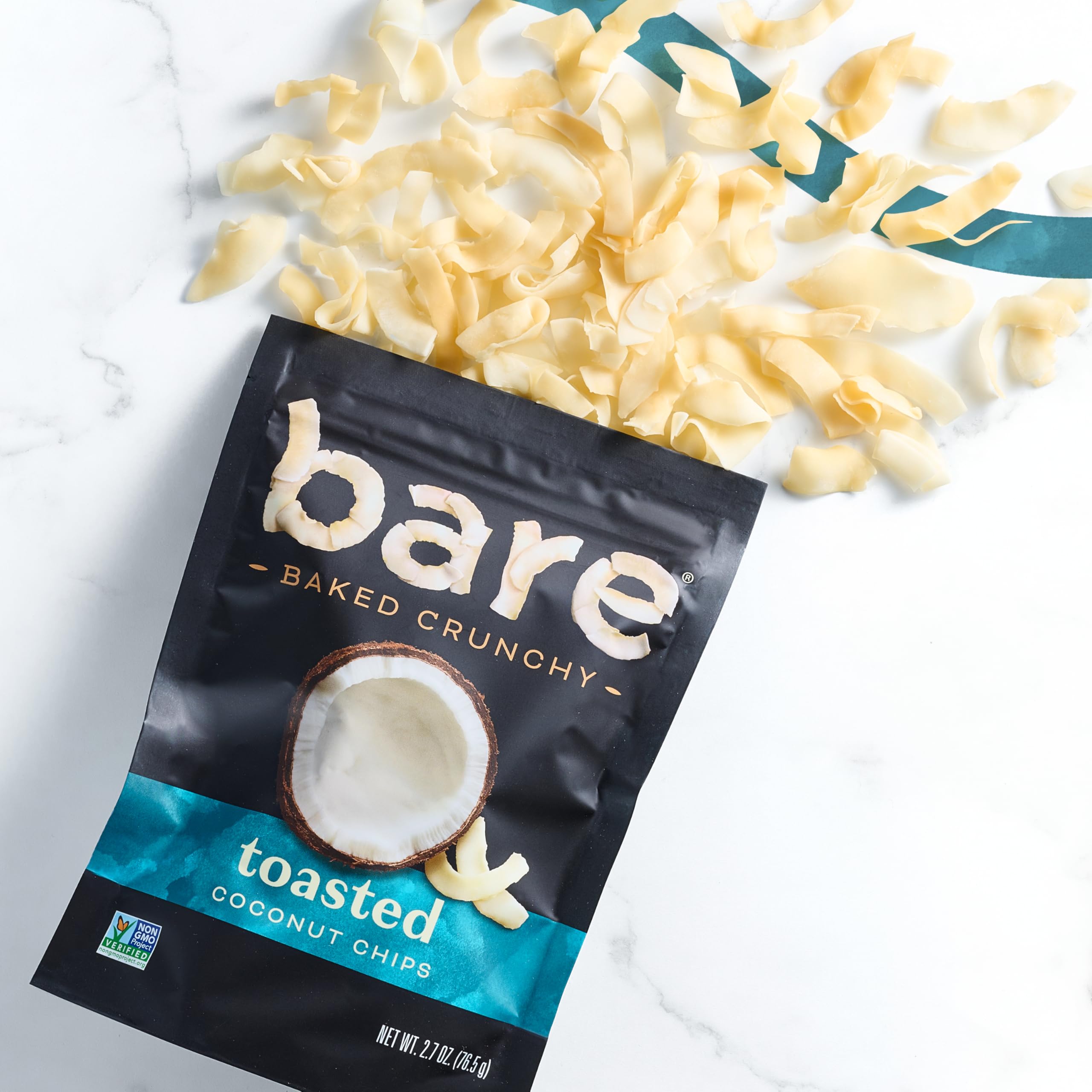 Bare baked-fruit snacks close-up highlighting crisp texture.