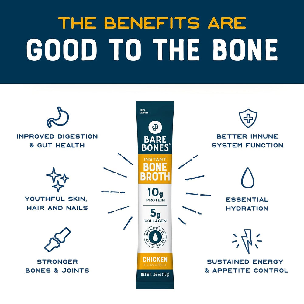 Bare Bones pasture-raised chicken collagen visual emphasizes quality protein for daily nourishment.