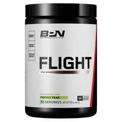 BARE PERFORMANCE NUTRITION BPN Flight pre-workout label highlighting clean energy for intense training