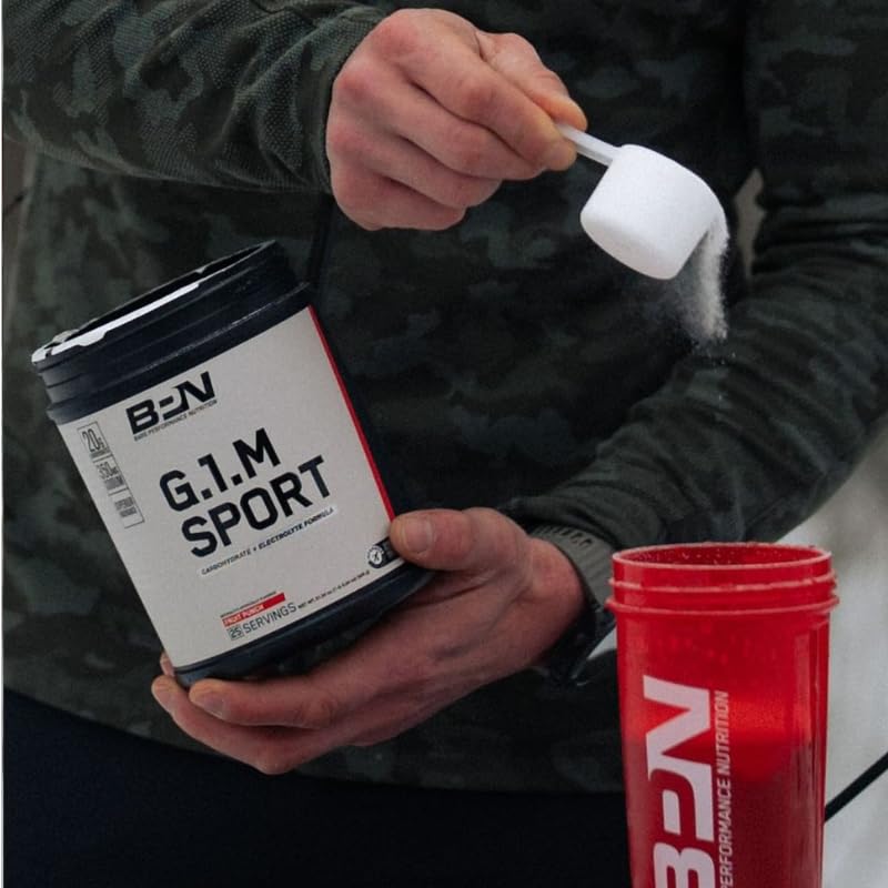 Serving scoop with measurement guide for accurate fueling.