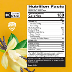Bare Performance Nutrition BPN vanilla scoop in glass for quick protein shakes.