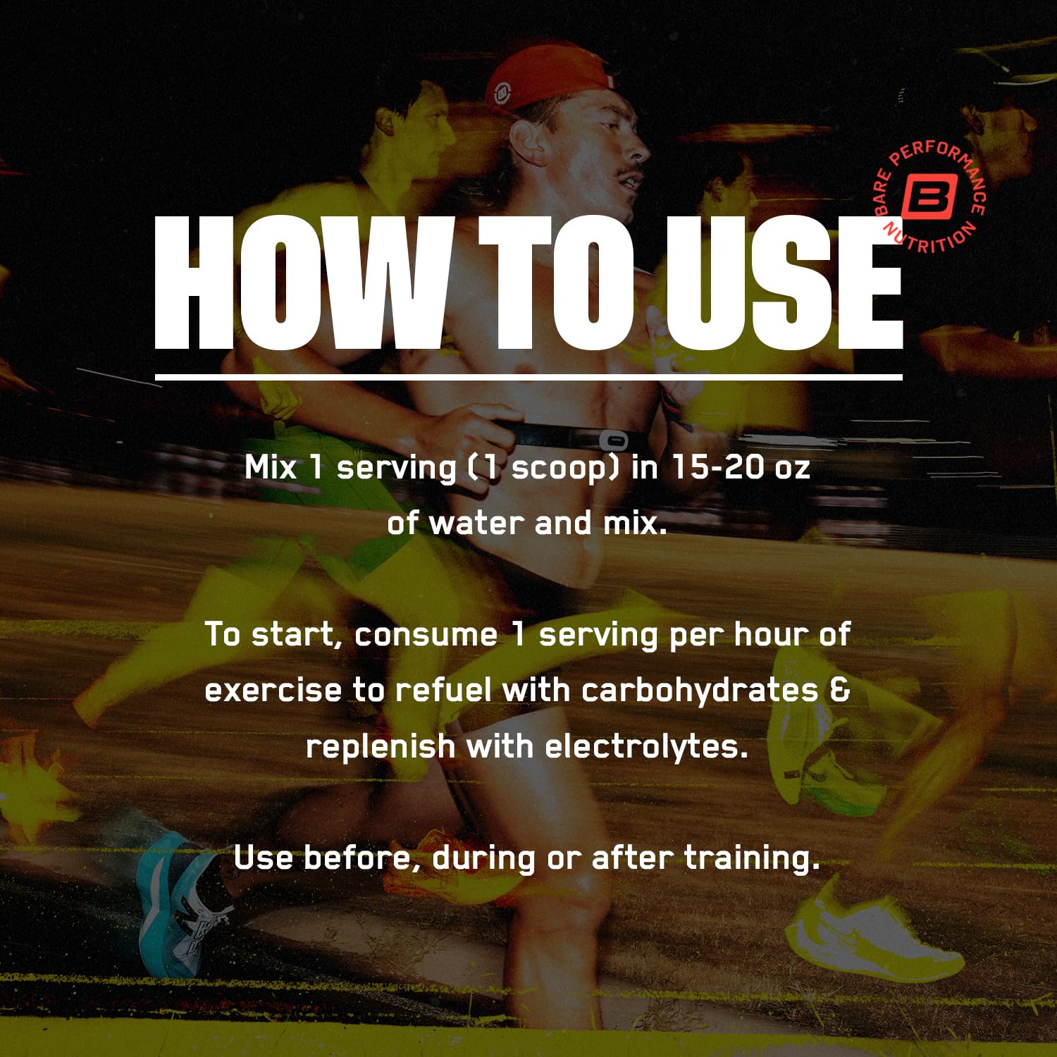 Bare Performance Nutrition G1.M electrolytes illustration highlights hydration support during training.