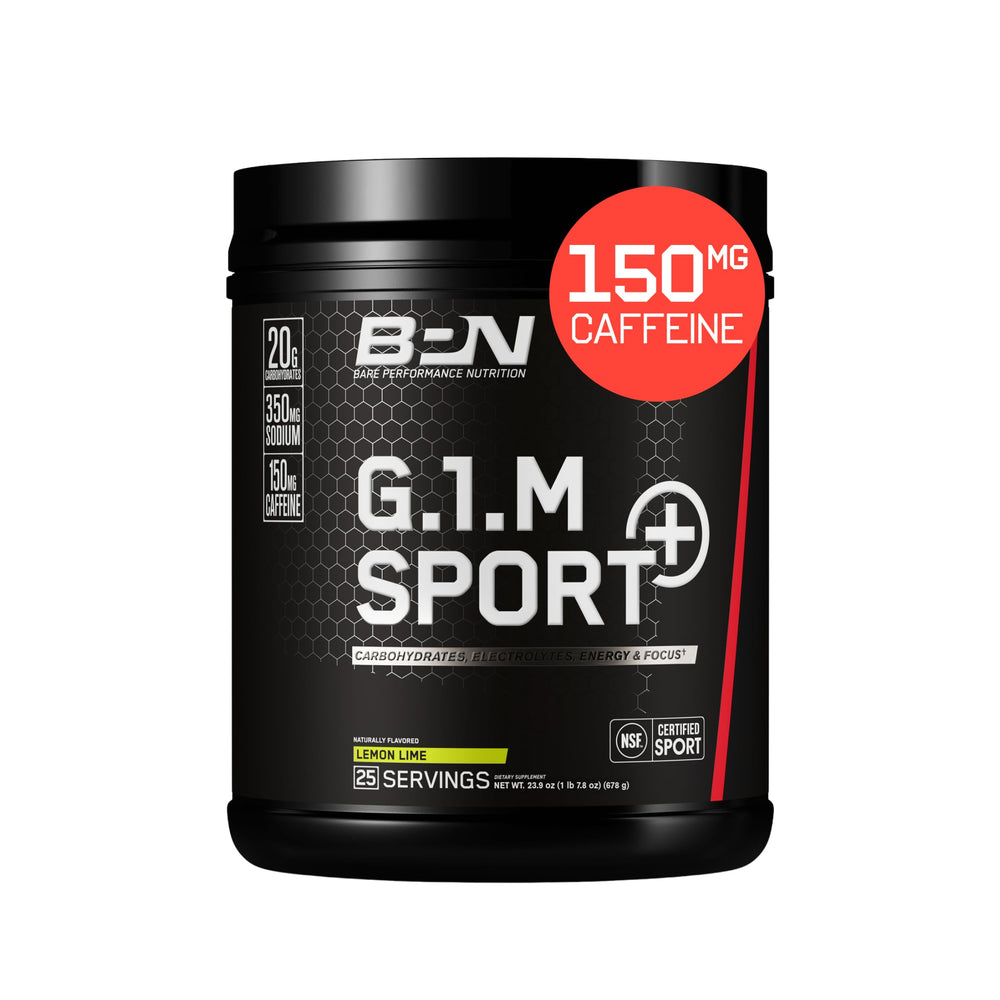 BARE G1M Sport+ lemon lime tub front showing refreshing flavor for hydration