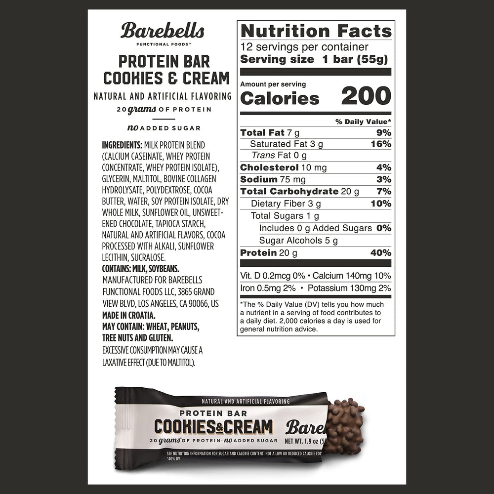 Barebells Caramel Cashew bars ingredient close-up showing nuts