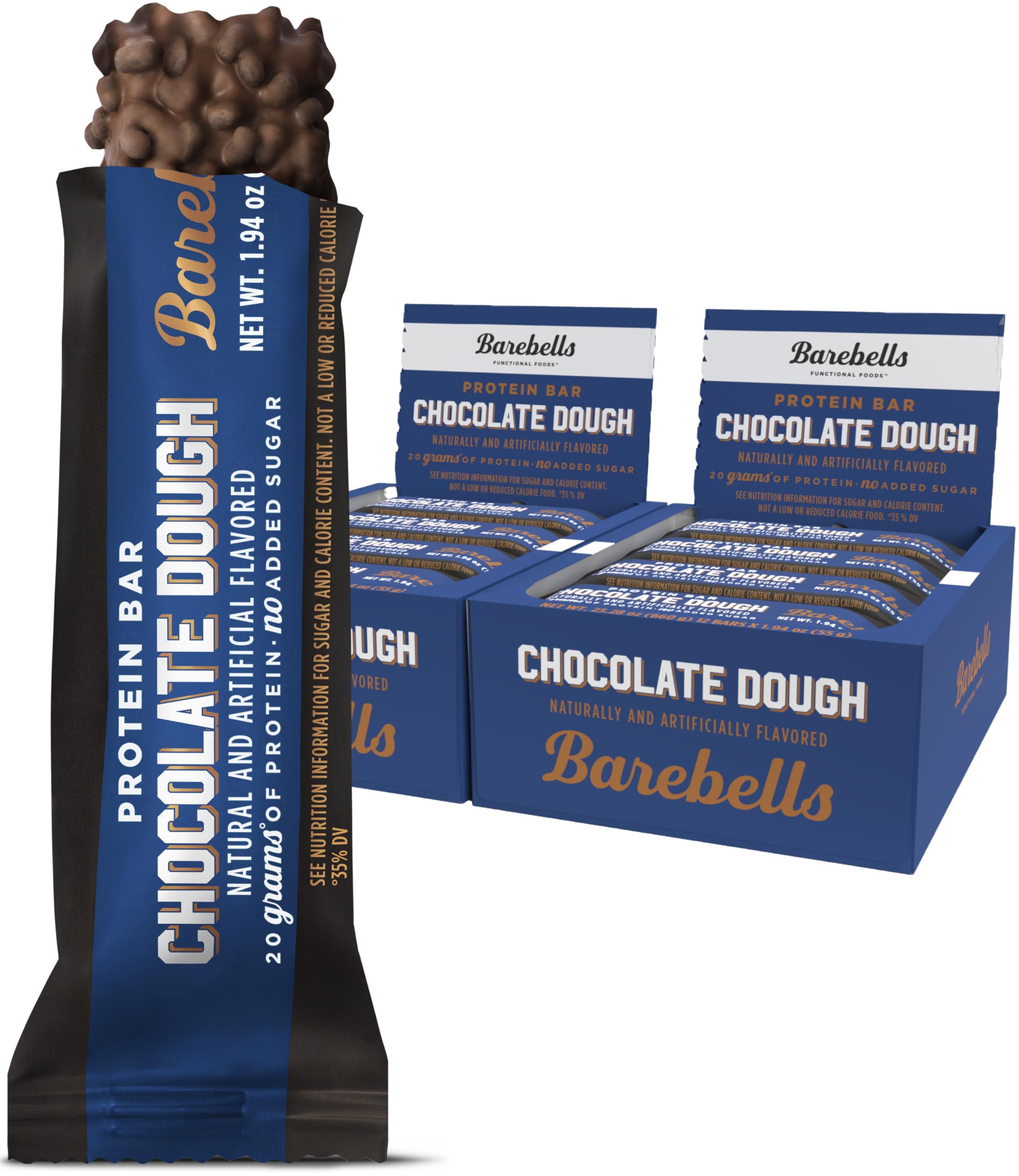 Barebells Chocolate Dough Bar Pack of 2 offers convenient on-the-go protein.
