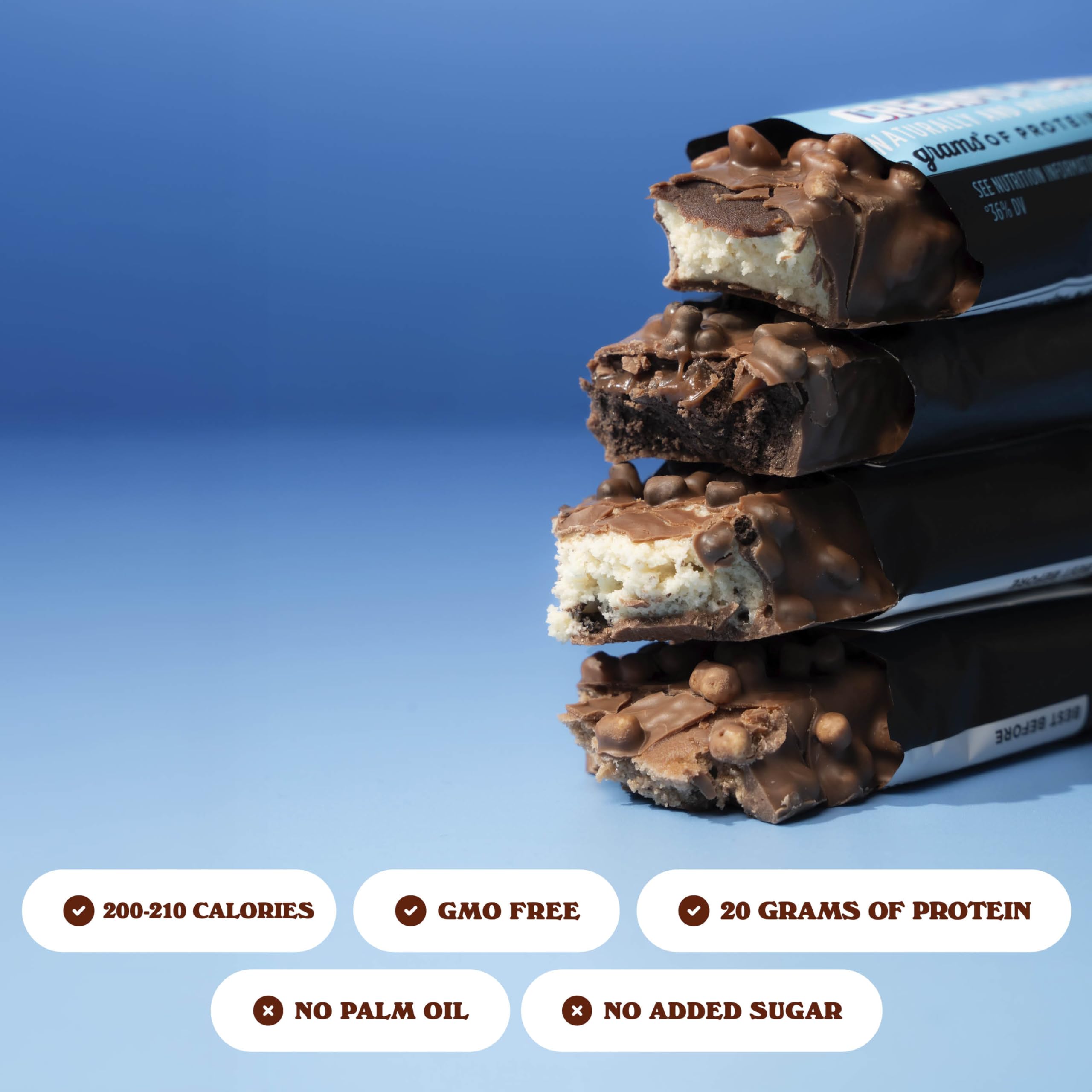 Barebells Chocolate Dough bar rich in flavor and 20g protein per bar.
