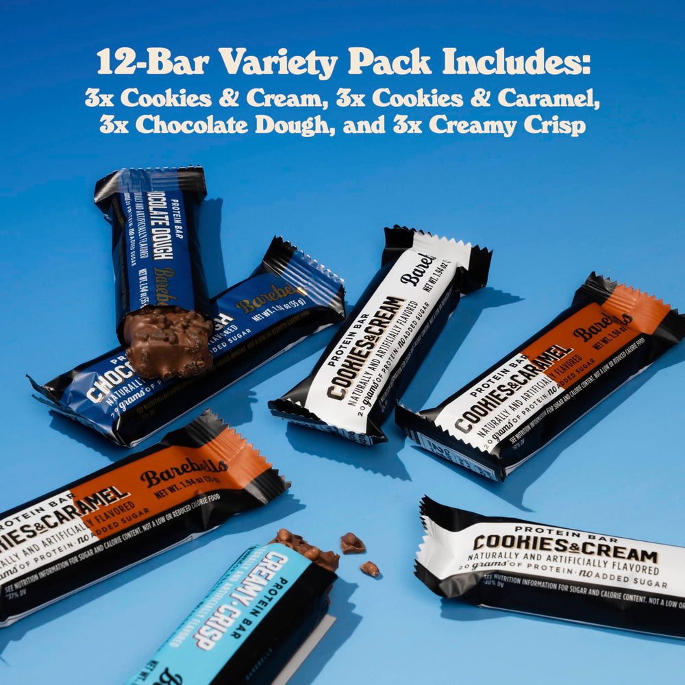 Barebells Creamy Crisp bar featuring a nut-free, creamy center.