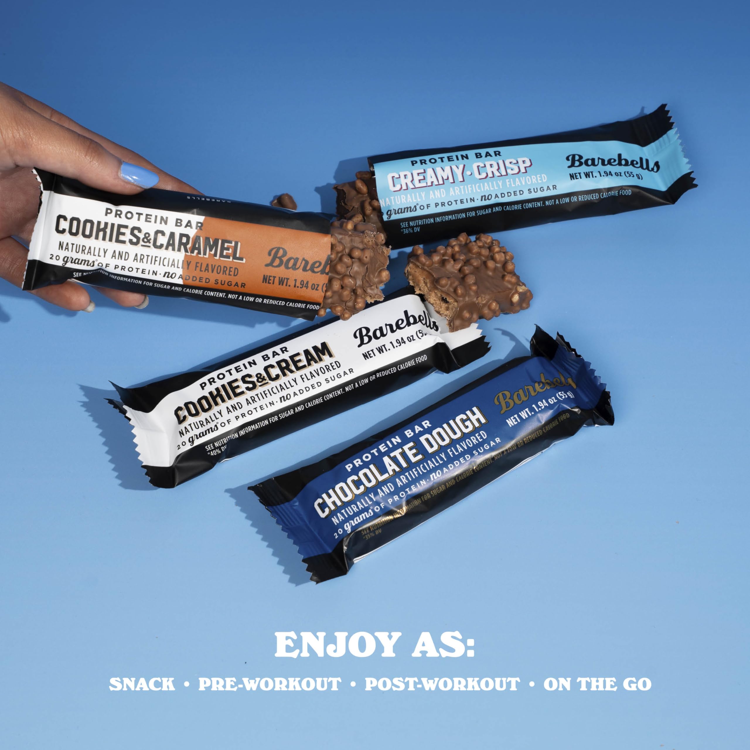 Barebells On-the-Go snack setup ideal for busy mornings.