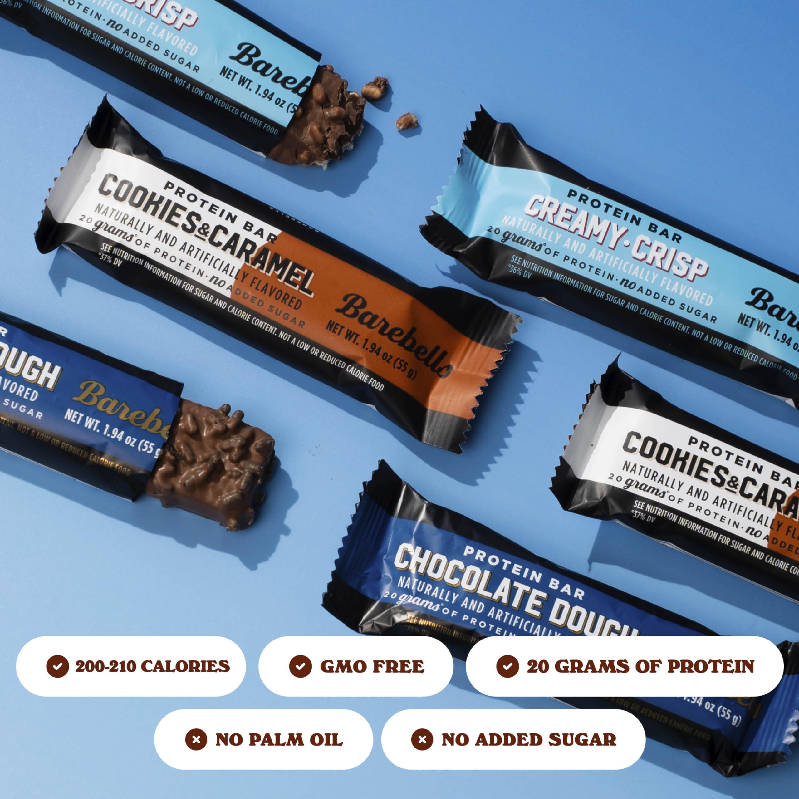 Barebells Starter Pack front of box showing three flavors for variety