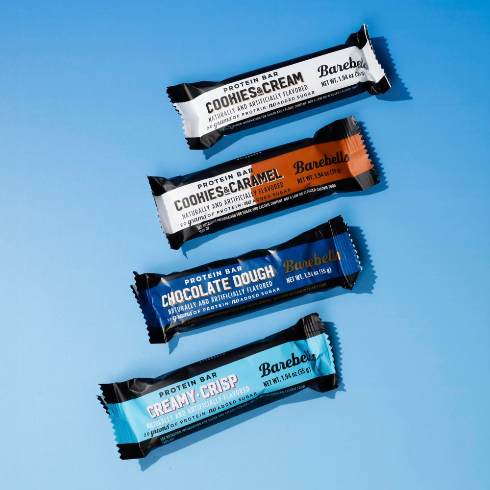 Barebells Variety Pack 12 bars shown for convenient macro-friendly snacking.