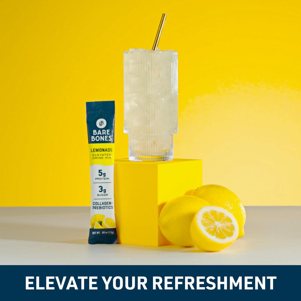 Bare Bones on-the-go stick-packs ready for gym, office, or travel hydration