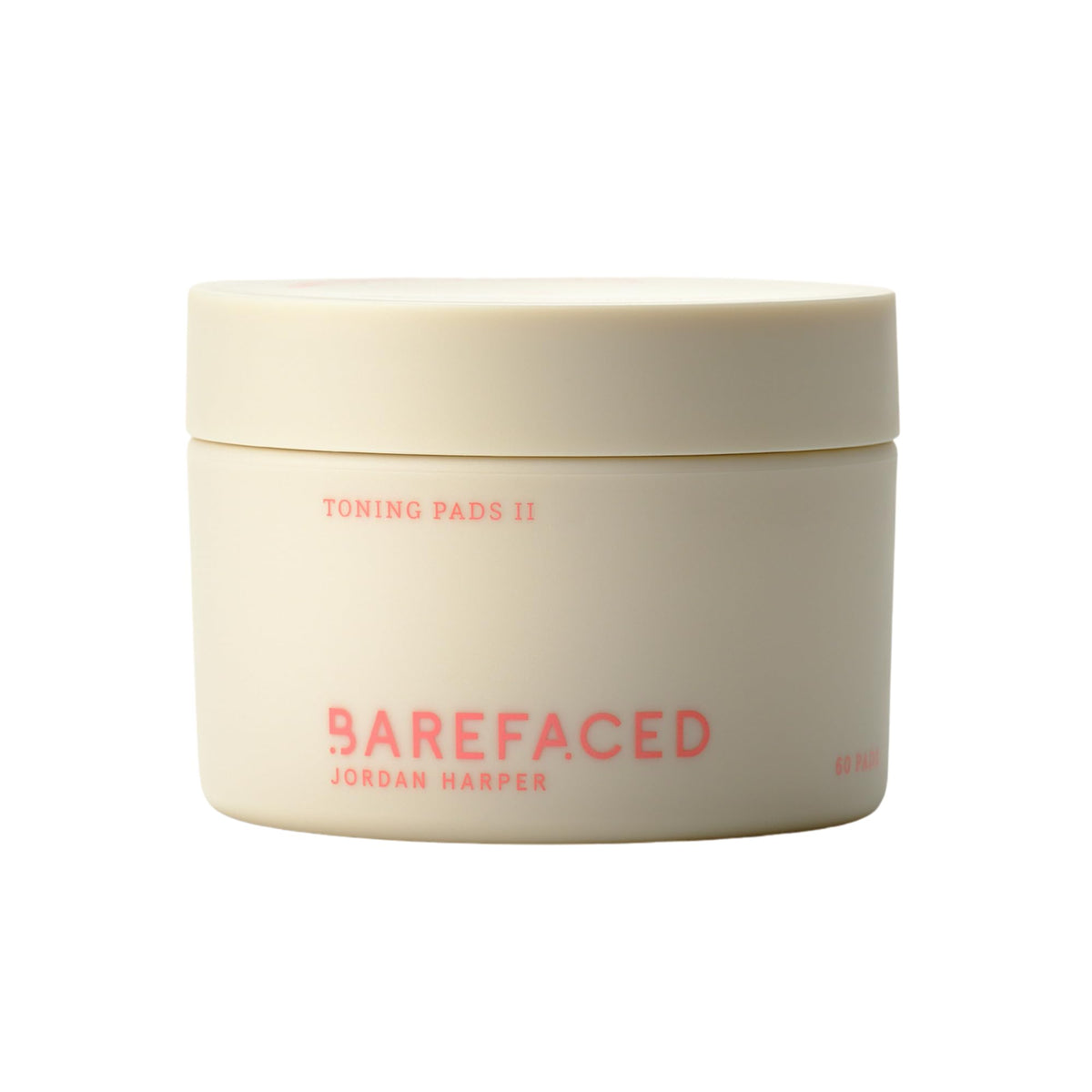Barefaced Toning Pads II pack shot highlights convenient 60-count packaging for daily exfoliation