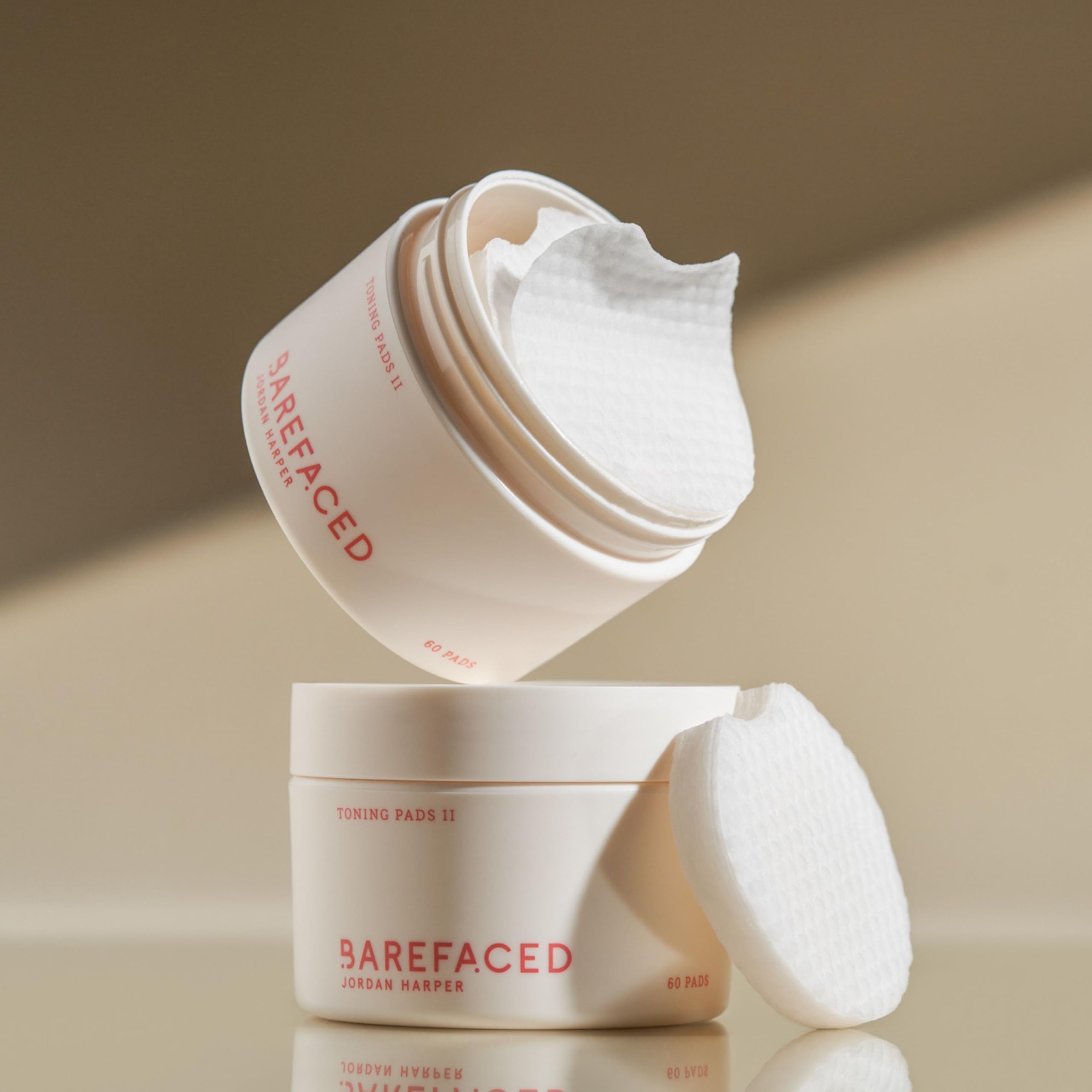 Barefaced Toning Pads II post-application glow suggests brighter, clearer skin