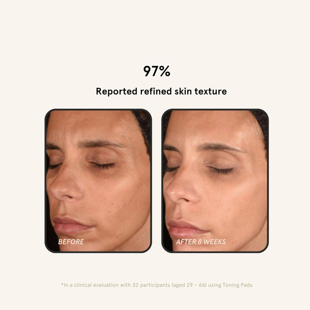 Barefaced Toning Pads close-up illustrating enhanced serum absorption.