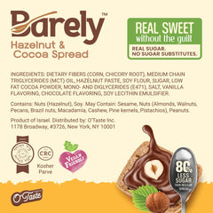 Barely Hazelnut & Cocoa Spread as dessert dip with rich chocolate notes and less sugar