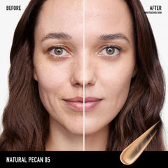 bareMinerals Complexion Rescue texture on skin demonstrating dewy finish.
