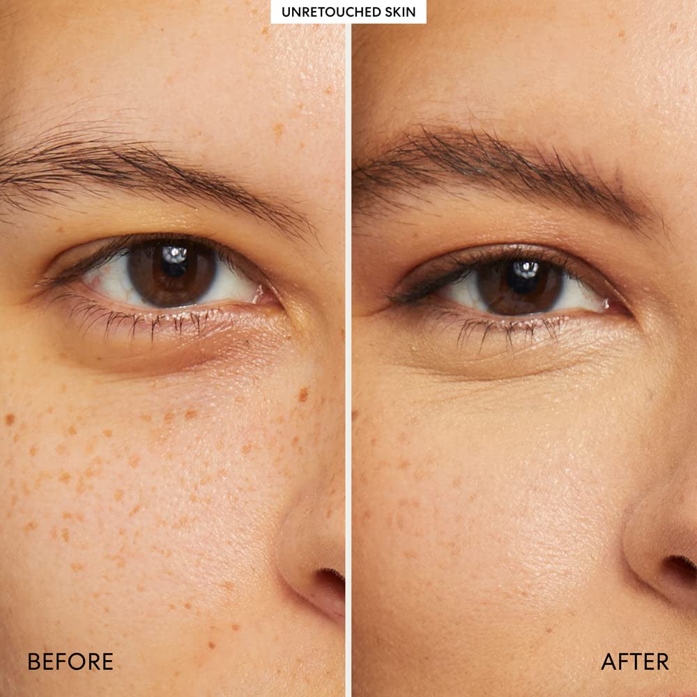 BareMinerals Well Rested under-eye brightener application for a natural glow.