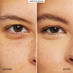 BareMinerals Well Rested under-eye brightener application for a natural glow.