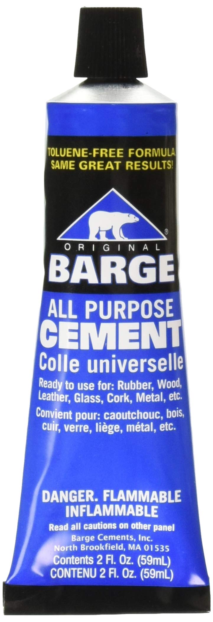 Barge All Purpose Cement blue 2oz bottle for strong bonds on leather and more