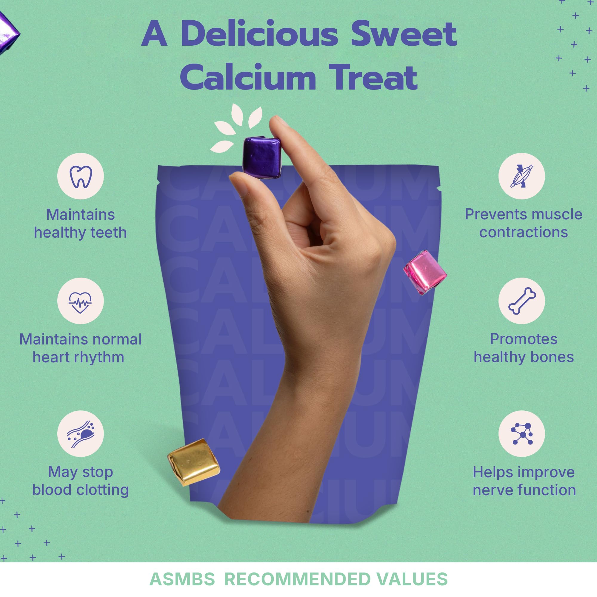 Hands holding Bari Burst watermelon chews for easy daily dose.