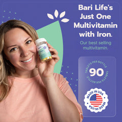 Bari Life Just One coating detail illustrating water-activated swallow for easier ingestion.