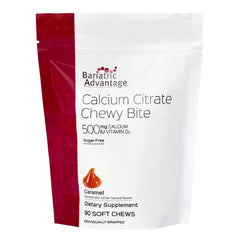 Bariatric Advantage calcium citrate chewy bites bottle front for easy post-bariatric support