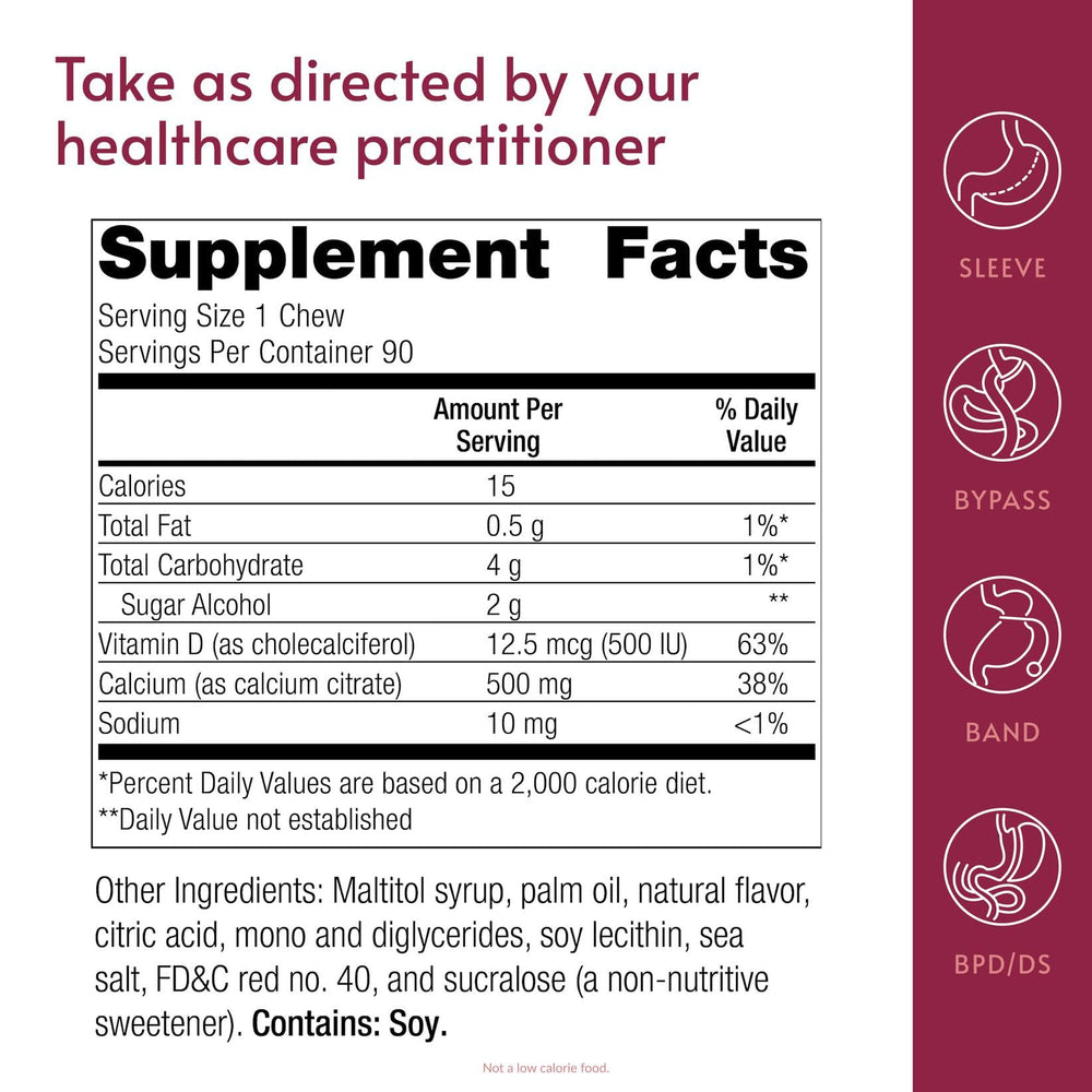 Bariatric Advantage sugar-free chews are convenient and portable on the go