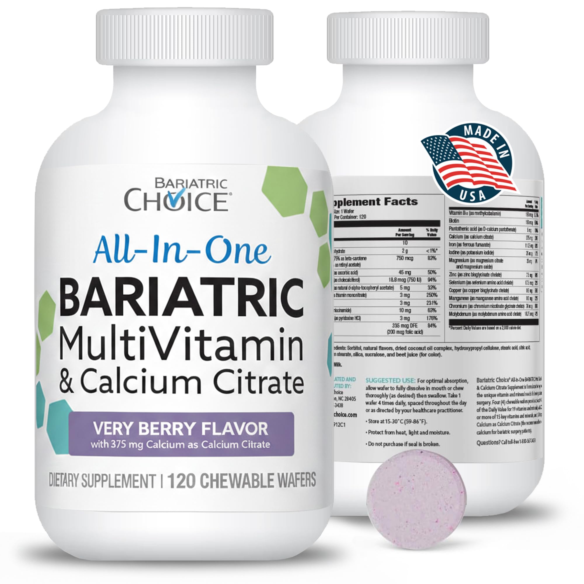 Bariatric Choice zero sugar chewables support daily nutrient intake.