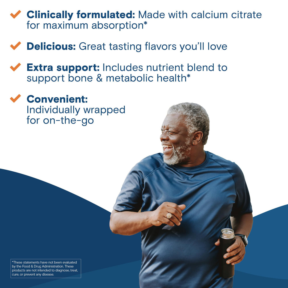 Bariatric Fusion lemon calcium chews bottle front showcases sugar-free bone-supporting supplement