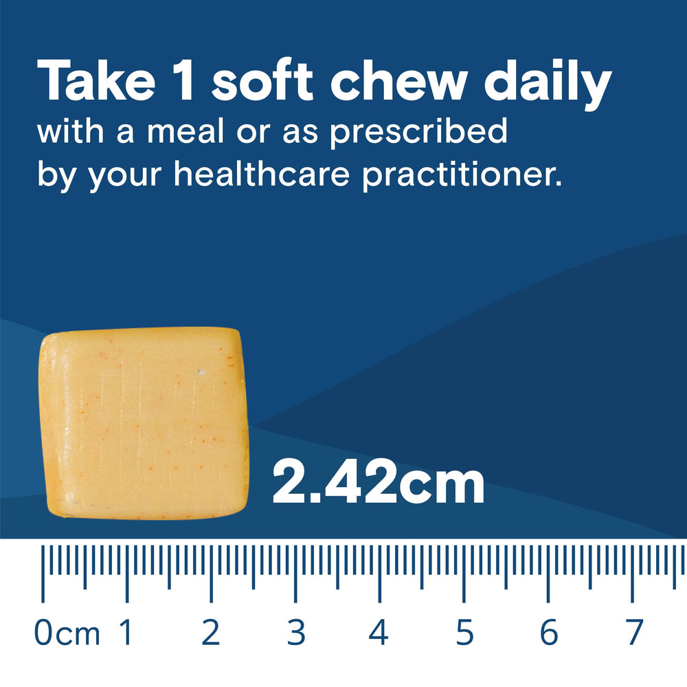 Bariatric Fusion lemon calcium chews serving size image communicates daily routine