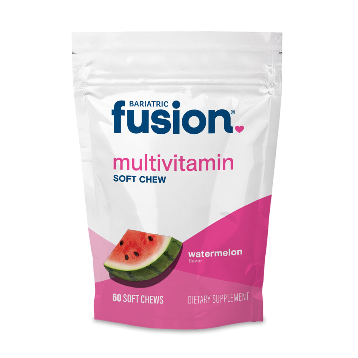 Bariatric Fusion watermelon soft chew pack, convenient travel nutrition for post-surgery