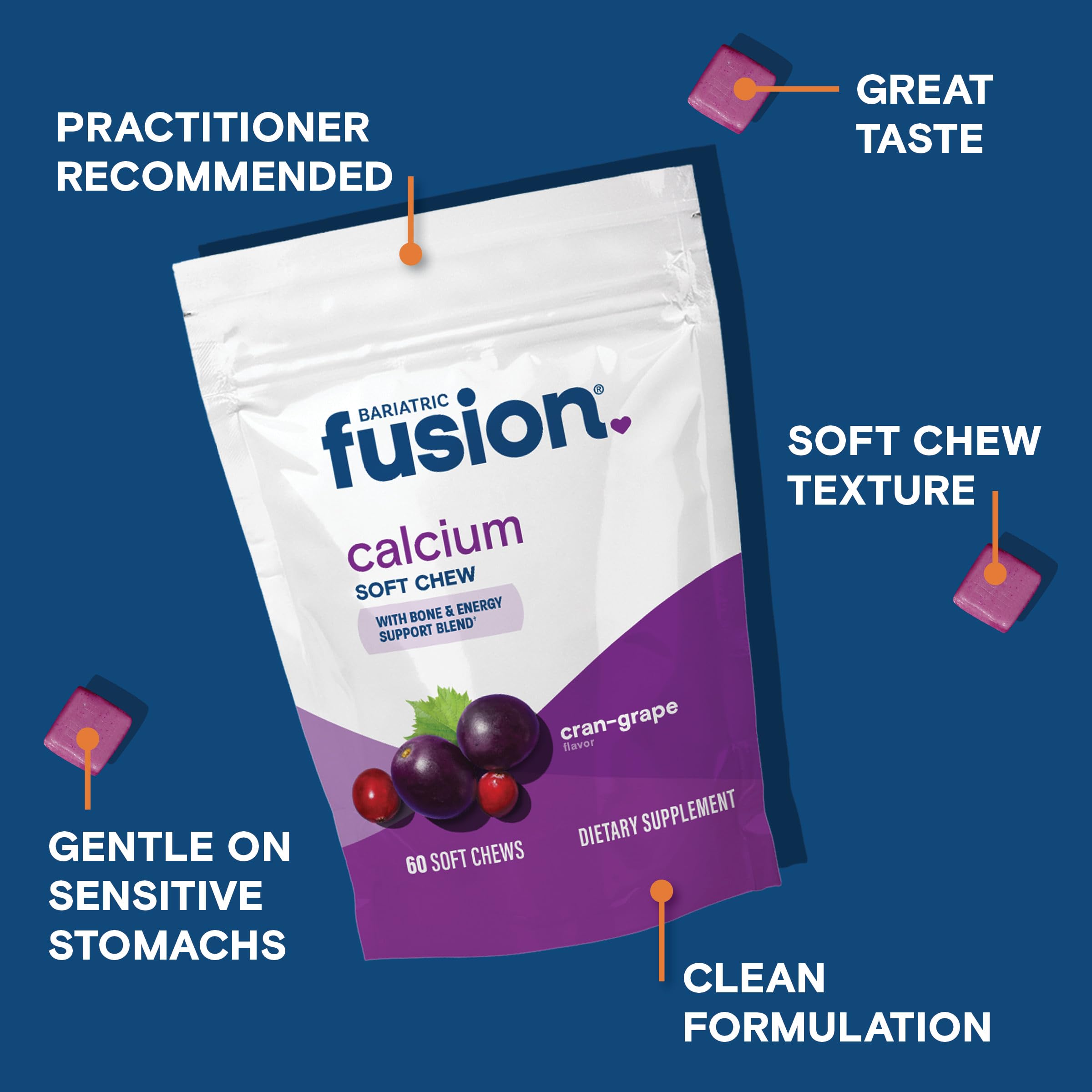 Bariatric Fusion bottle label shows vitamins D3, K, magnesium for absorption.