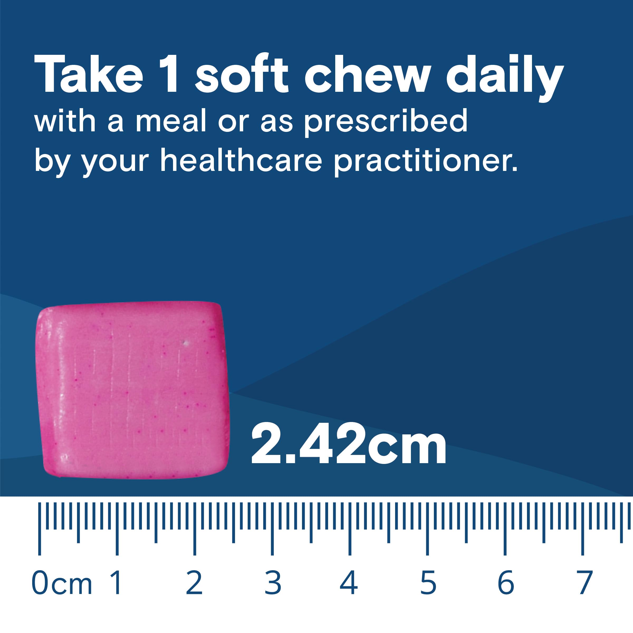 Gluten-free Bariatric Fusion calcium chews displayed in a pouch.