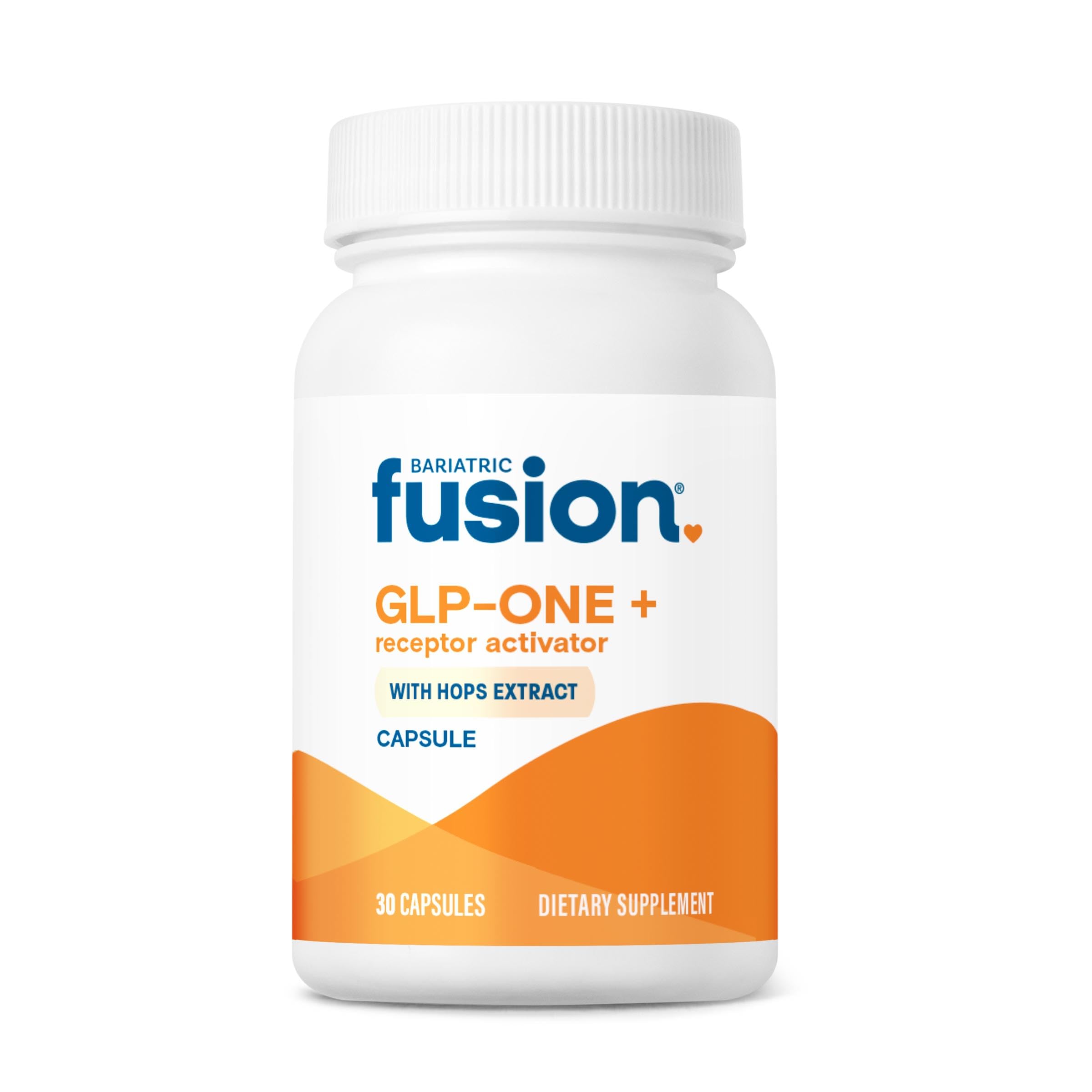 Bariatric Fusion GLP-1 Plus bottle; convenient daily capsule for fullness support.