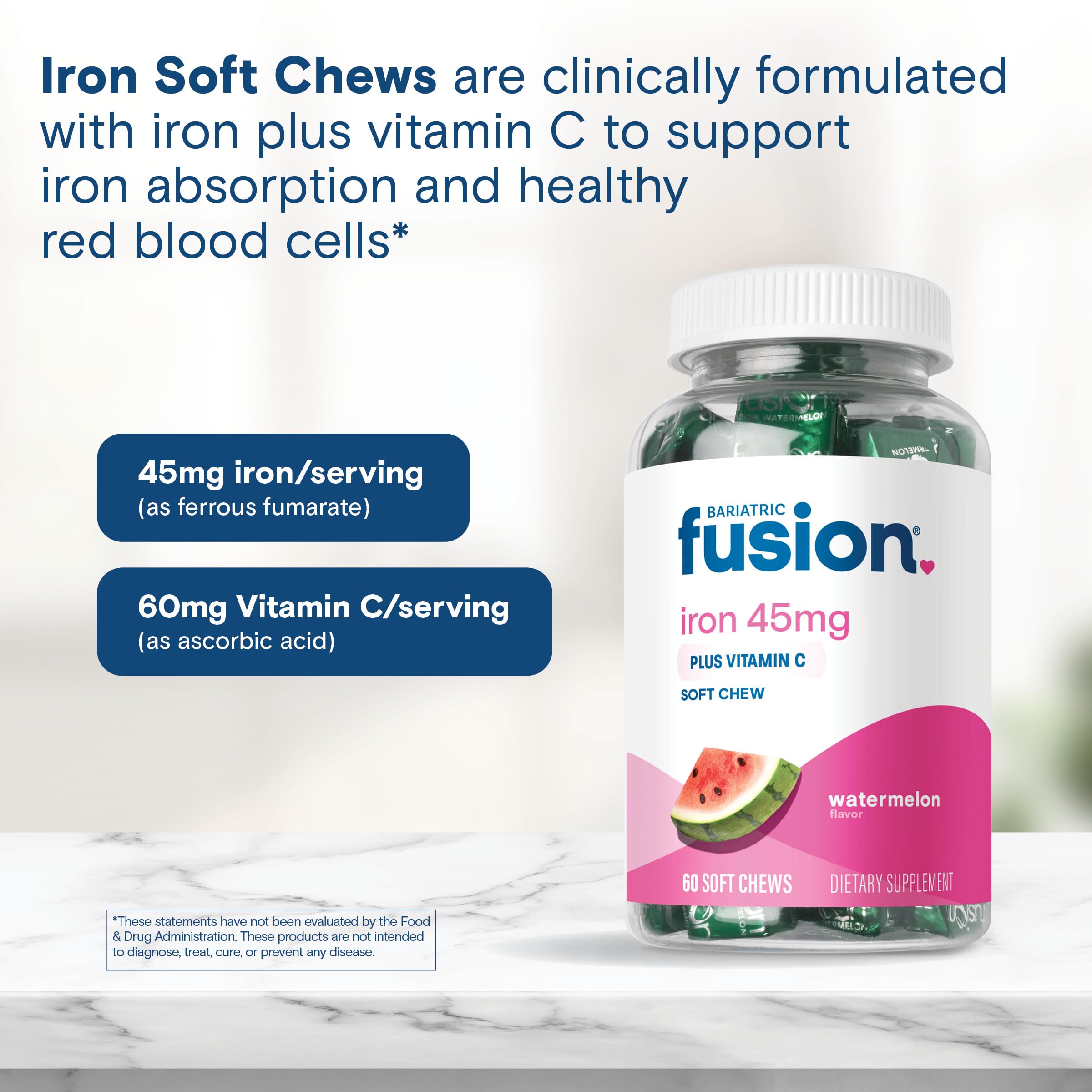 Bariatric Fusion Individually Wrapped Chews for on-the-go daily use.
