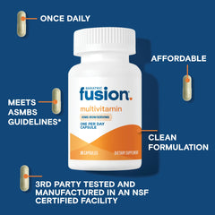 Bariatric Fusion One Per Day bottle front view communicates compact, convenient daily nutrition.