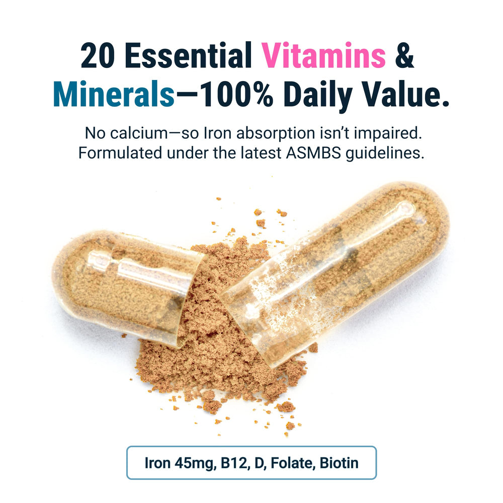 BariatricPal veggie capsule on white background emphasizes allergen-free design.
